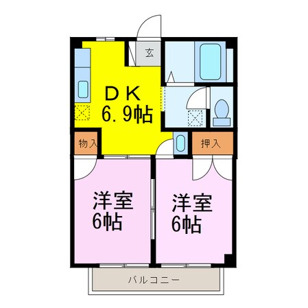 リバーサイド中川の物件間取画像